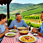 아랍어와 히브리어 비교 - Italian Family at a Trattoria**

A cheerful Italian family (parents and two children) enjoying a mea...