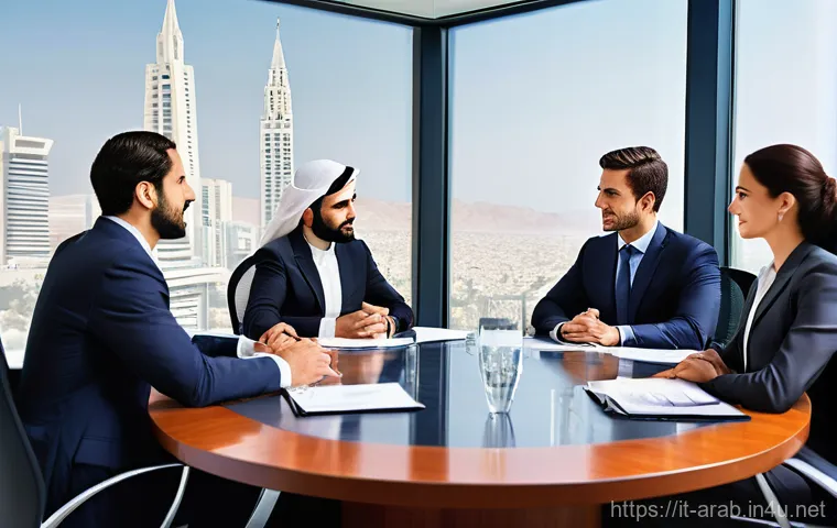 아랍어 이메일 작성법 - Prompt 1: Professional Cross-Cultural Business Meeting**